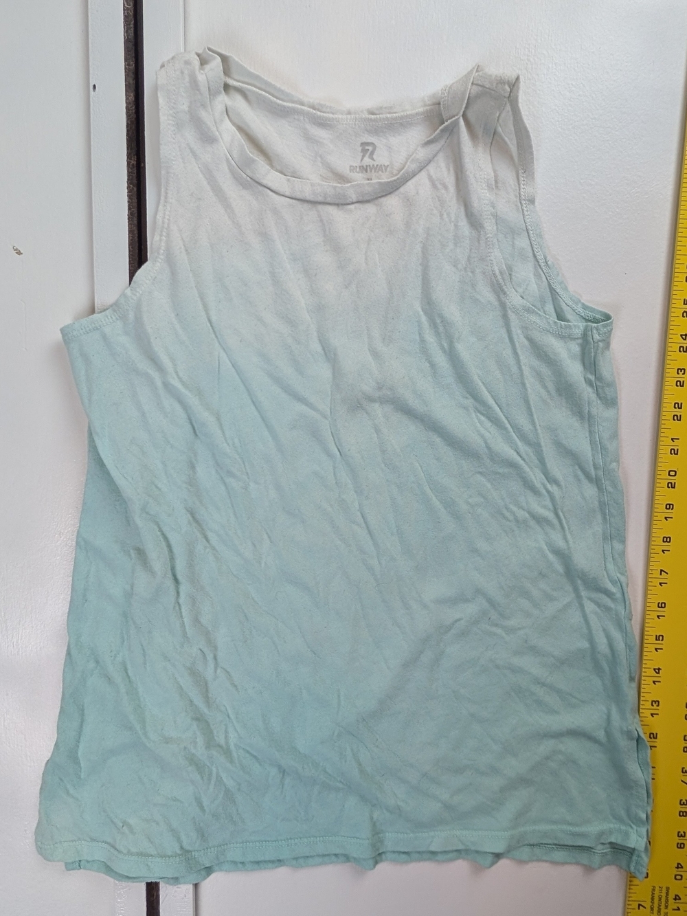 Runway Gradient Mint & White Kids Tank Top